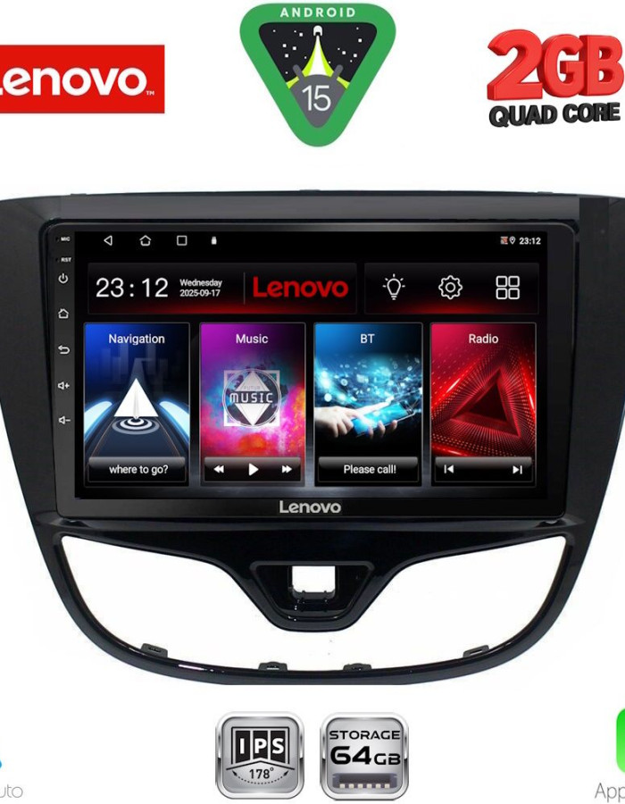 LENOVO LVD 2489_CPA (10inc) MULTIMEDIA TABLET for OPEL KARL mod. 2014-2019