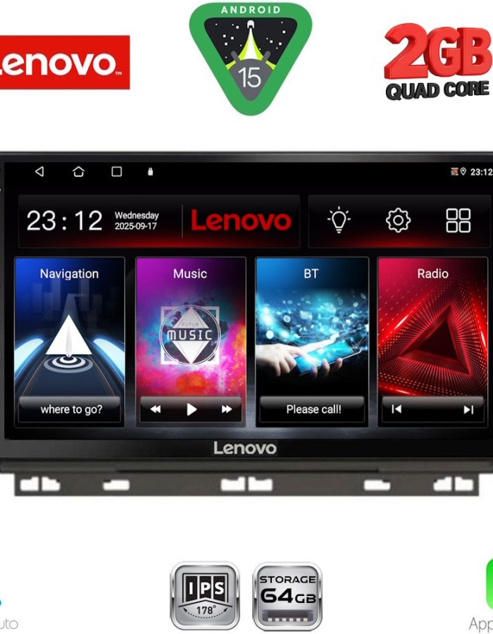 LENOVO LVD 2546_CPA (9inc) MULTIMEDIA TABLET for RENAULT CLIO - CAPTUR mod. 2019-2026