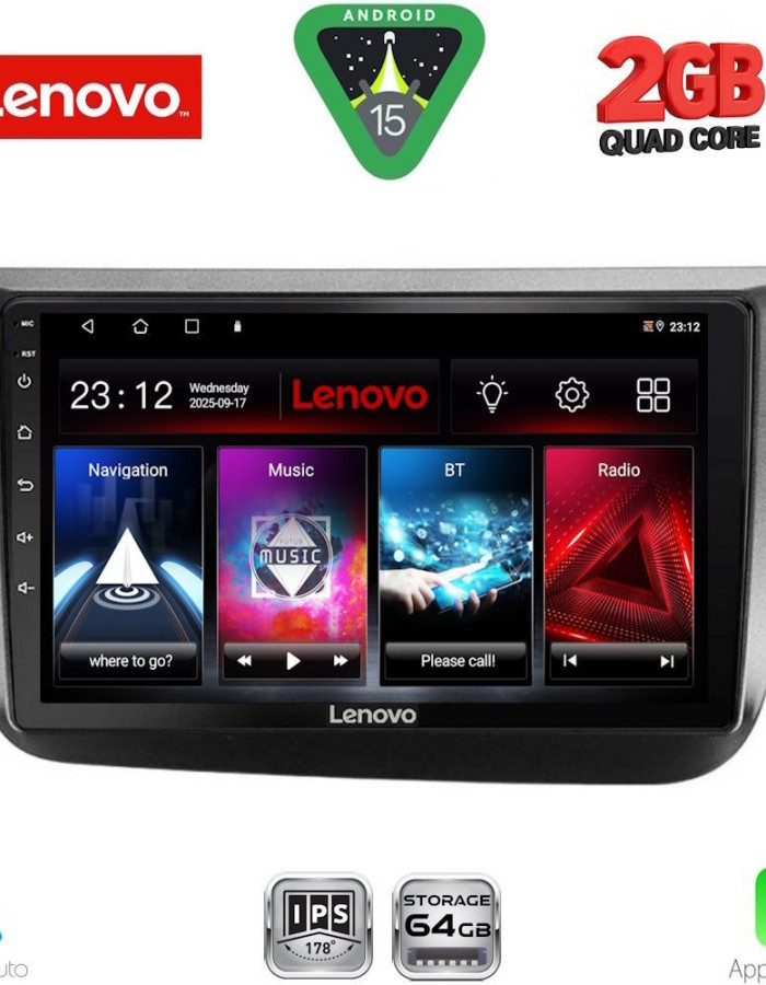 LENOVO LVD 2570_CPA (9inc) MULTIMEDIA TABLET for SEAT ALTEA mod. 2004-2015