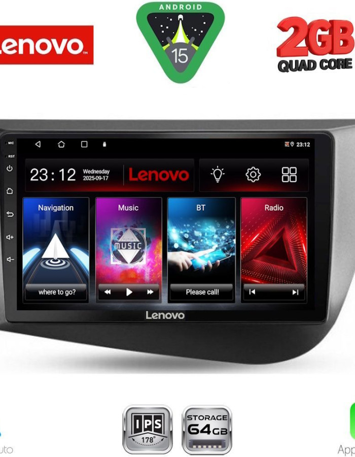 LENOVO LVD 2574_CPA (9inc) MULTIMEDIA TABLET for SEAT LEON mod. 2005-2012