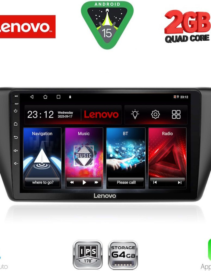 LENOVO LVD 2582_CPA (9inc) MULTIMEDIA TABLET for SKODA FABIA mod. 2015-2022