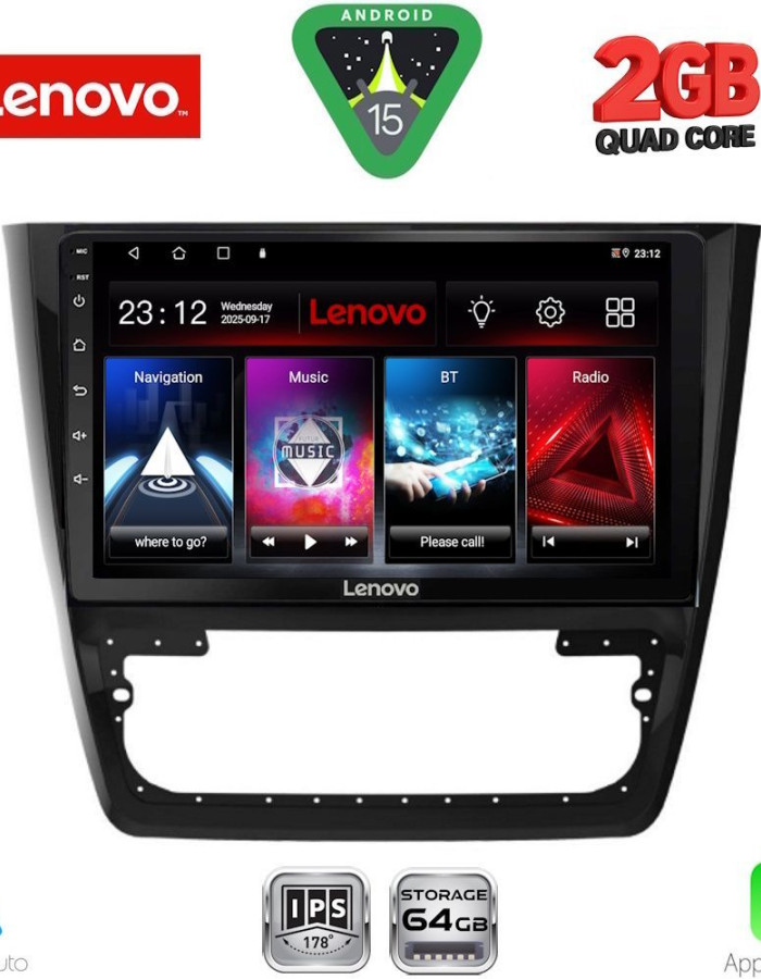 LENOVO LVD 2610_CPA (10inc) MULTIMEDIA TABLET for SKODA YETI mod. 2014-2018