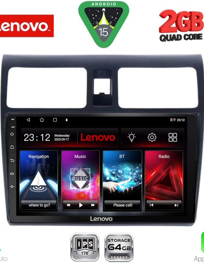 LENOVO LVD 2684_CPA (10inc) MULTIMEDIA TABLET for SUZUKI SWIFT mod. 2005-2011