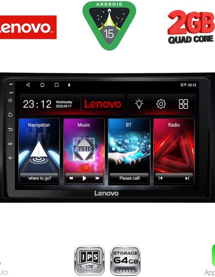 LENOVO LVD 2688_CPA (9inc) MULTIMEDIA TABLET for FIAT SEDICI – SUZUKI SX4 mod. 2005-2013