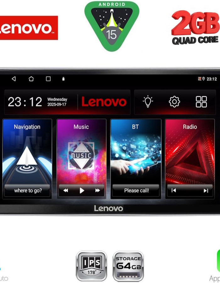 LENOVO LVD 2704SL_CPA (9inc) MULTIMEDIA TABLET for TOYOTA AVENSIS (T25) mod. 2003-2009 (SILVER)