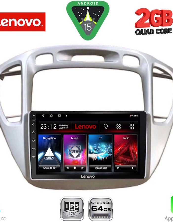 LENOVO LVD 2718_CPA (9inc) MULTIMEDIA TABLET for TOYOTA HIGHLANDER mod. 2002-2009