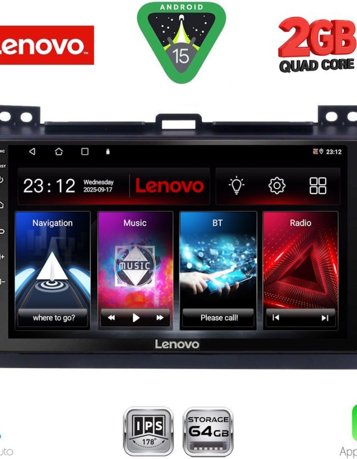 LENOVO LVD 2723_CPA (9inc) MULTIMEDIA TABLET for TOYOTA LANDCRUISER mod. 2002-2008