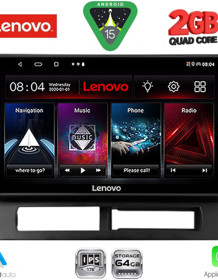 LENOVO LVD 2728DASH_CPA (9inc) MULTIMEDIA TABLET for TOYOTA PRIUS mod. 2003-2009 (Supports Original Clima-HYBRID)