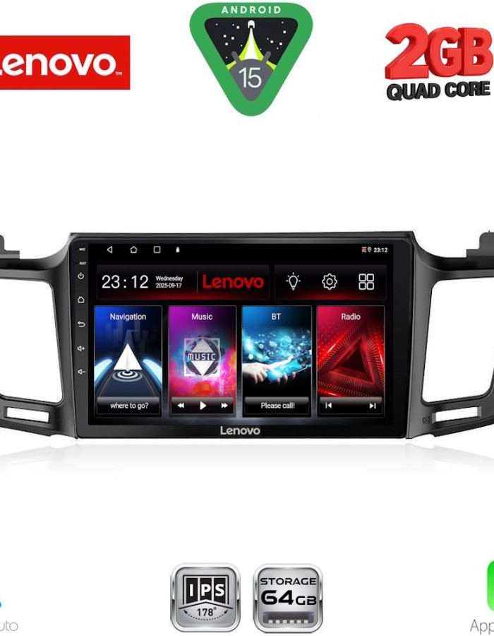 LENOVO LVD 2733_CPA (10inc) MULTIMEDIA TABLET for TOYOTA RAV 4 mod. 2013-2019