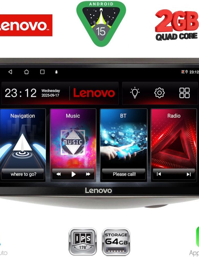 LENOVO LVD 2735_CPA (9inc) MULTIMEDIA TABLET for TOYOTA YARIS mod. 1999-2006