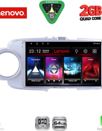 LENOVO LVD 2737SL_CPA (9inc) MULTIMEDIA TABLET for TOYOTA YARIS mod. 2011-2015 (SILVER)