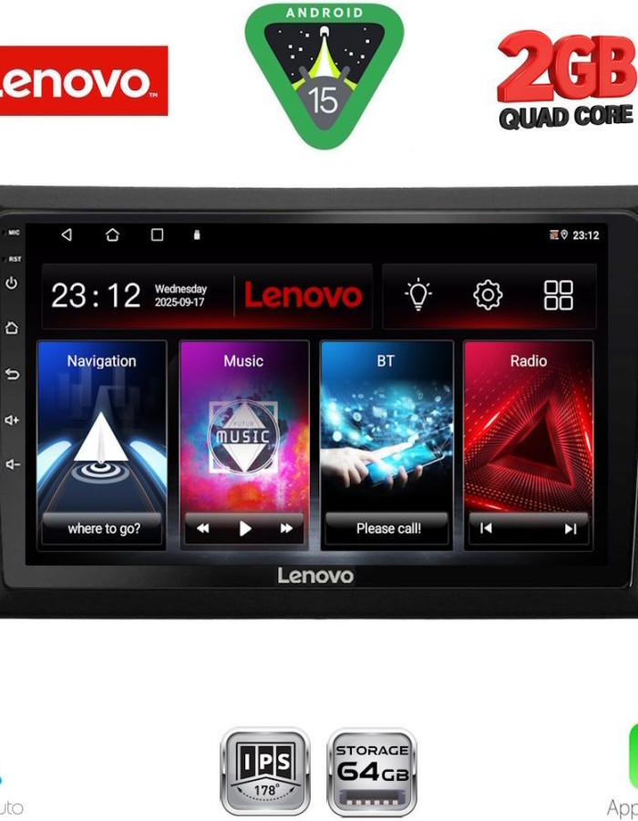 LENOVO LVD 2746_CPA (9inc) MULTIMEDIA TABLET for GOLF 6 mod. 2009-2012