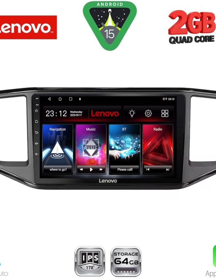 LENOVO LVD 2754_CPA (9inc) MULTIMEDIA TABLET for VW AMAROK mod. 2017-2022