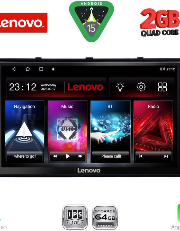 LENOVO LVD 2758_CPA (9inc) MULTIMEDIA TABLET for VW POLO – TROC – TCROSS mod. 2017-2026