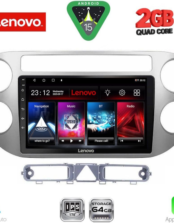 LENOVO LVD 2759GR_CPA (9inc) MULTIMEDIA TABLET for VW TIGUAN mod. 2004-2011 (GREY)