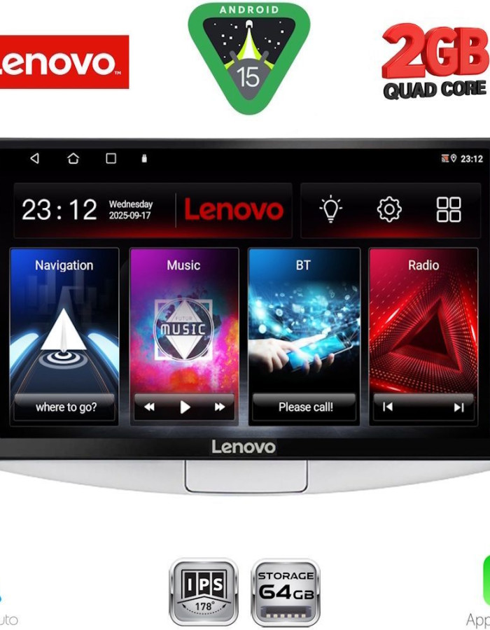 LENOVO LVD 2764_CPA (10inc) MULTIMEDIA TABLET for VW PASSAT mod. 2010-2015