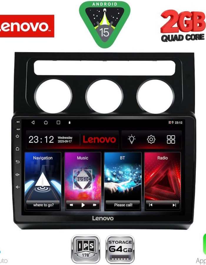 LENOVO LVD 2767_CPA CLIMA (10inc) MULTIMEDIA TABLET for VW TOURAN mod. 2003-2010