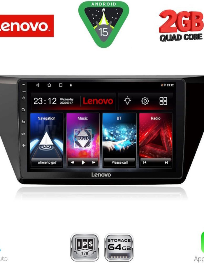 LENOVO LVD 2769_CPA (10inc) MULTIMEDIA TABLET for VW TOURAN mod. 2016-2026