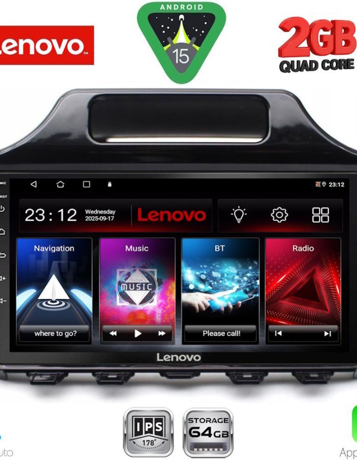 LENOVO LVD 2779_CPA (9inc) MULTIMEDIA TABLET for TOYOTA IQ mod. 2008-2015 with ORIG. NAVI