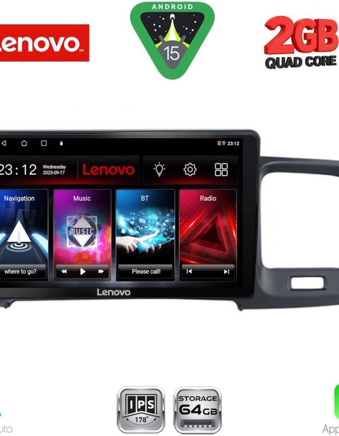 LENOVO LVD 2785_CPA (9inc) MULTIMEDIA TABLET for VOLVO S60 mod. 2010-2018