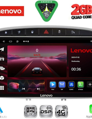 LENOVO LVF 5513SL_CPA (9inc) MULTIMEDIA TABLET for PEUGEOT 308 mod. 2007-2012 - RCZ mod. 2009-2015 (SILVER)