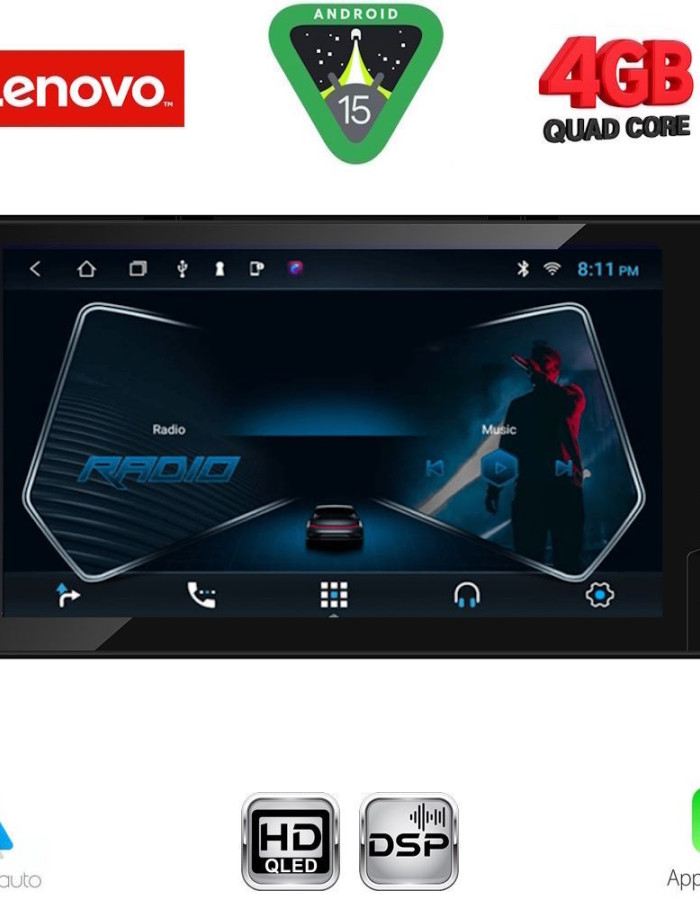 LENOVO LVE 562_CPA (9'' DECK) MULTIMEDIA for TOYOTA ALL mod. 2019-2026 (230mm)
