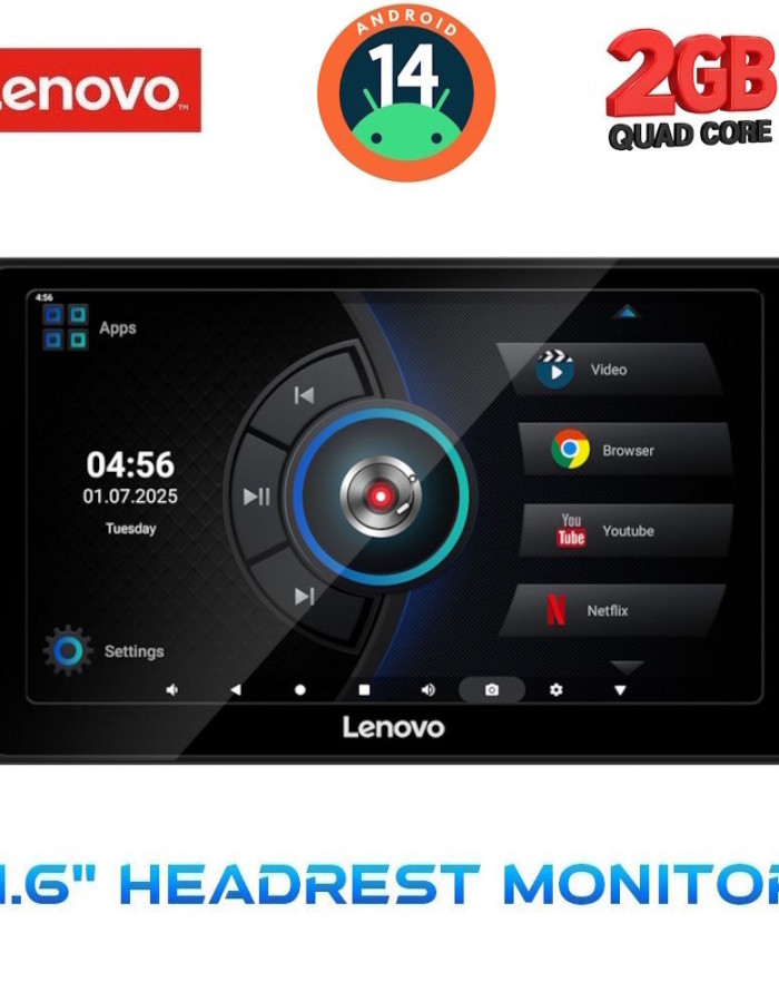 LENOVO LVD 7010_HR (11.6” HEADREST MONITOR)