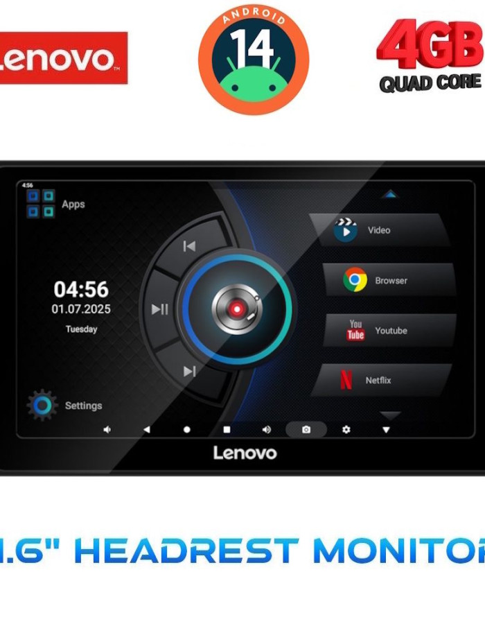 LENOVO LVE 8010_HR (11.6” HEADREST MONITOR)
