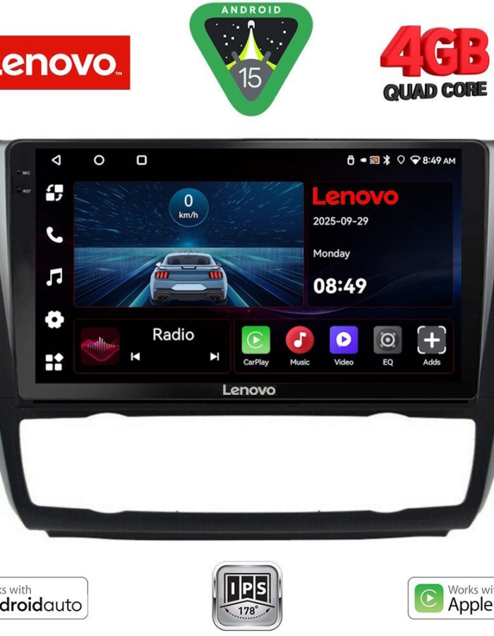 LENOVO LVE 8040_CPAA CLIMA (9inc) MULTIMEDIA TABLET for BMW S.1  E81-82-87-88 mod. 2004-2013