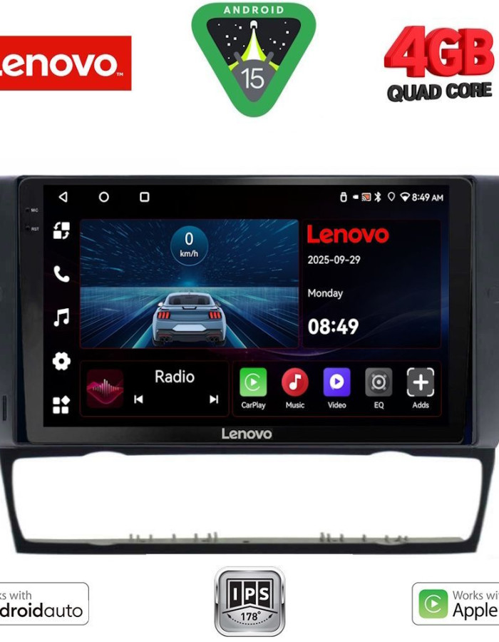 LENOVO LVE 8043_CPAA (9inc) MULTIMEDIA TABLET for BMW E90-E91-E92-E93