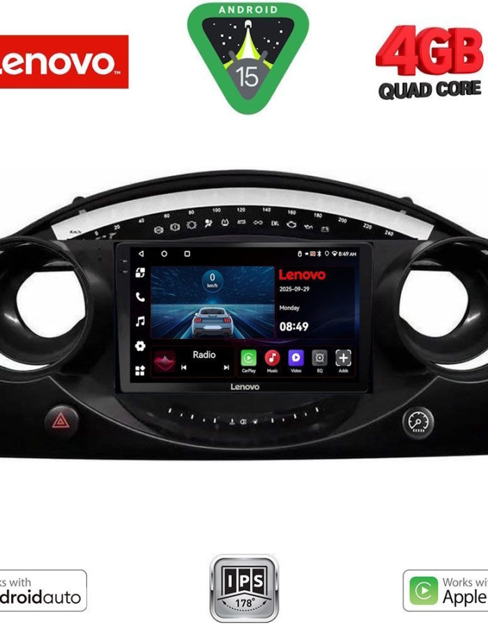 LENOVO LVE 8063_CPAA (9inc) MULTIMEDIA TABLET for MINI COOPER (R50-R52-R53) mod. 2000-2006