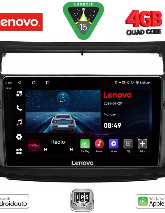 LENOVO LVE 8084BL_CPAA (9inc) MULTIMEDIA TABLET for CITROEN C4  mod. 2004-2011 (BLACK)