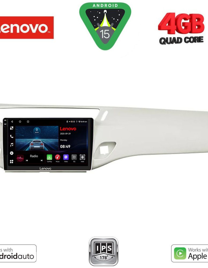 LENOVO LVE 8092WH_CPAA (9inc) MULTIMEDIA TABLET for CITROEN C3 - DS3 mod. 2009-2016 (WHITE)