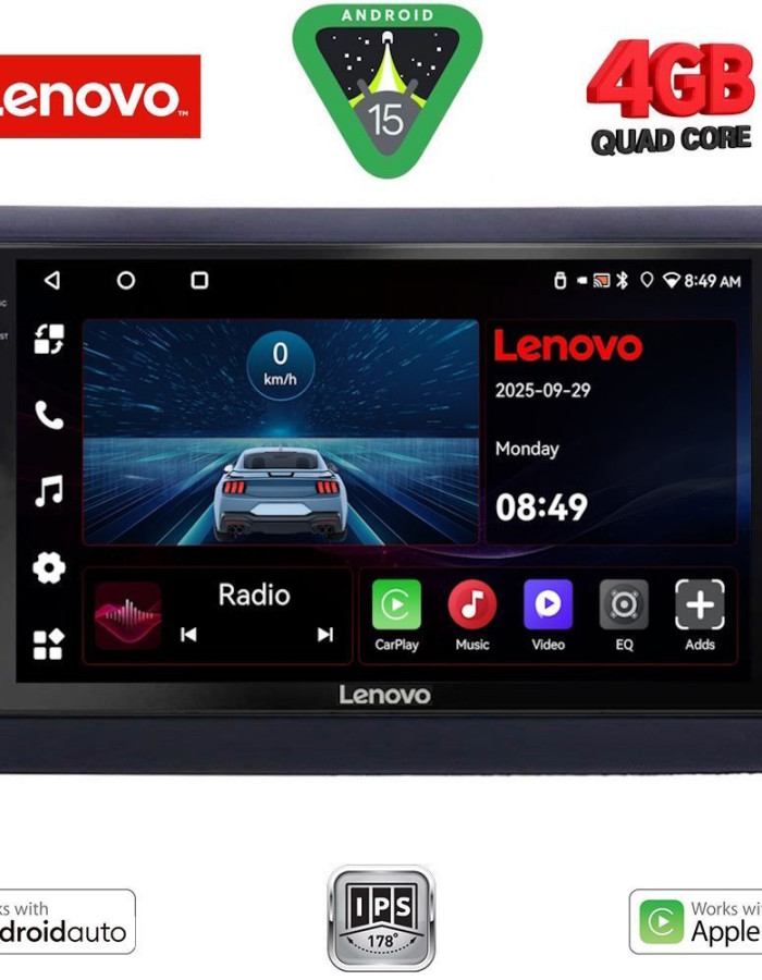 LENOVO LVE 8145_CPAA (9inc) MULTIMEDIA TABLET for FIAT STILO mod. 2001-2007