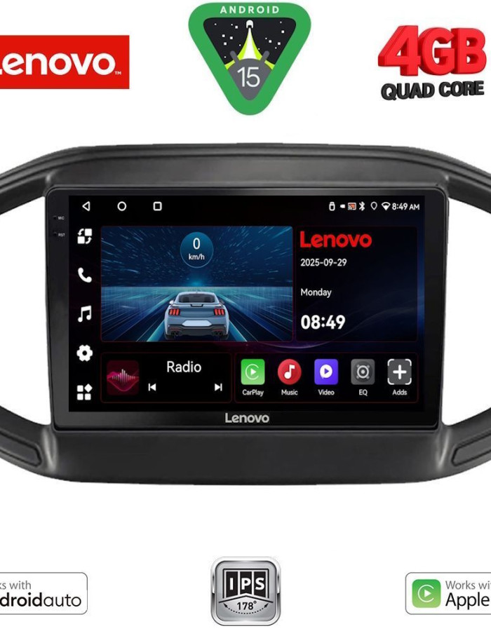 LENOVO LVE 8147_CPAA (9inc) MULTIMEDIA TABLET for FIAT STRADA mod. 2020-2026
