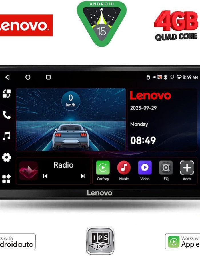 LENOVO LVE 8155_CPAA (10inc) MULTIMEDIA TABLET for FORD FIESTA mod. 2018-2026