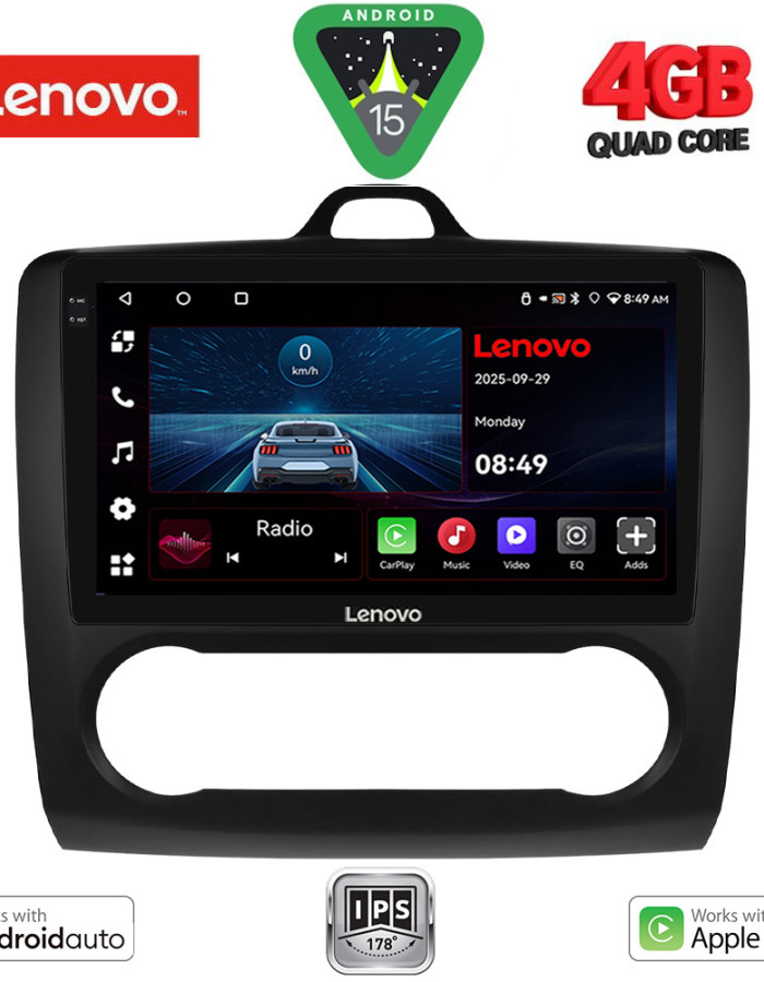 LENOVO LVE 8156BL_CPAA CLIMA (9inc) MULTIMEDIA TABLET for FORD FOCUS mod. 2005-2012 (BLACK)