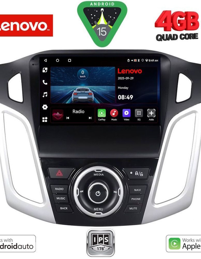 LENOVO LVE 8157_CPAA (9inc) MULTIMEDIA TABLET for FORD FOCUS mod. 2011-2018