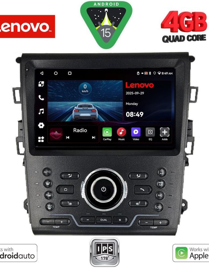 LENOVO LVE 8164_CPAA CLIMA (9inc) MULTIMEDIA TABLET for FORD MONDEO mod. 2014-2023
