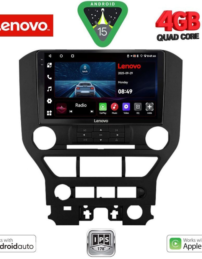 LENOVO LVE 8166_CPAA 3BUT (9inc) MULTIMEDIA TABLET for FORD MUSTANG mod. 2015-2020