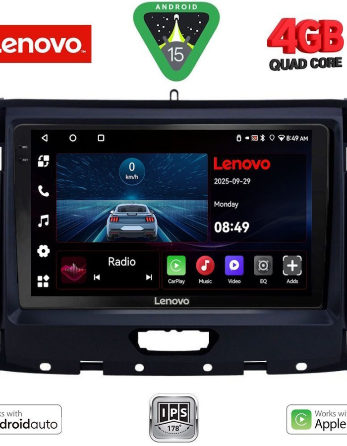 LENOVO LVE 8173_CPAA (9inc) MULTIMEDIA TABLET for FORD RANGER mod. 2018-2023
