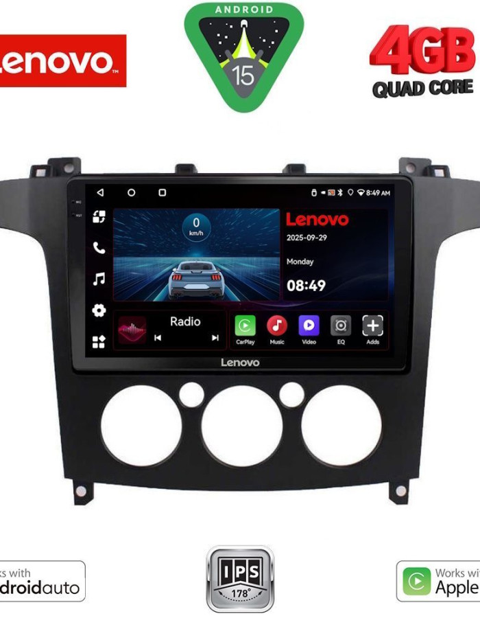 LENOVO LVE 8175_CPAA A/C (9inc) MULTIMEDIA TABLET for FORD SMAX mod. 2006-2014