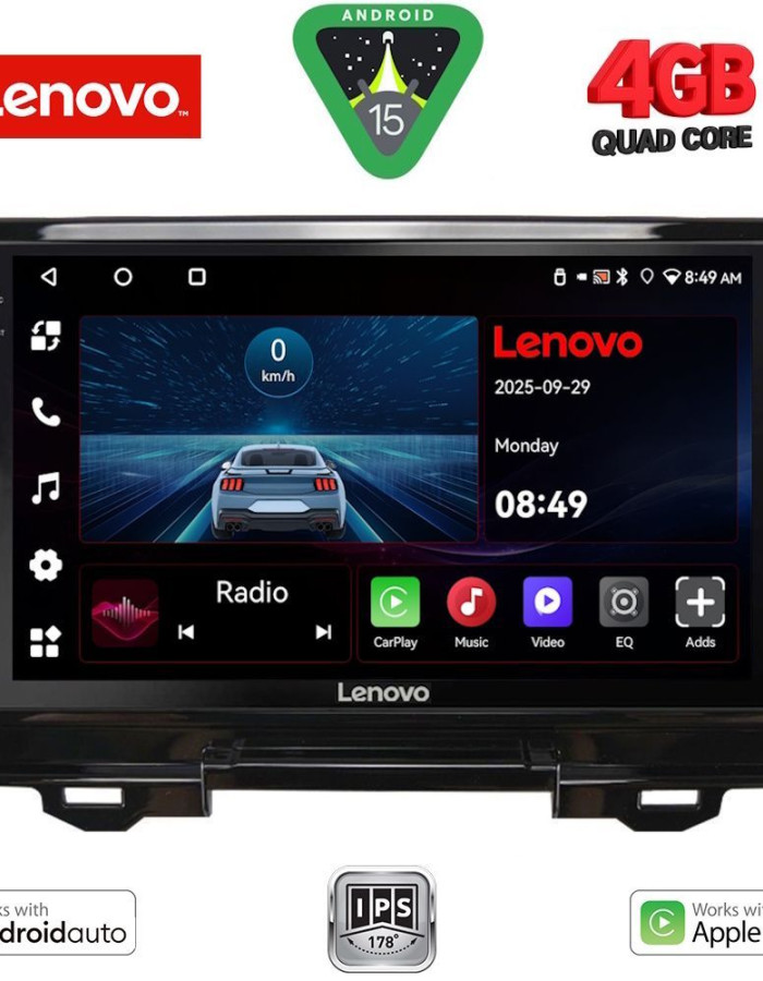 LENOVO LVE 8202_CPAA (9inc) MULTIMEDIA TABLET for HONDA HRV mod. 2021-2026
