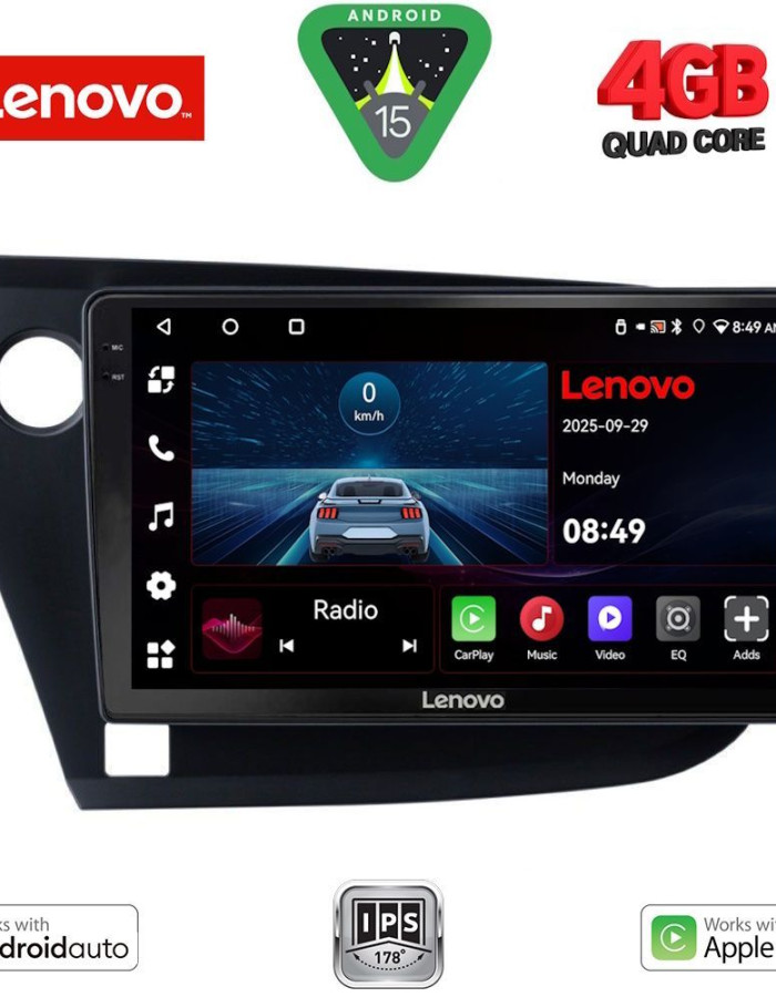 LENOVO LVE 8205_CPAA (9inc) MULTIMEDIA TABLET for HONDA INSIGHT mod. 2009-2014