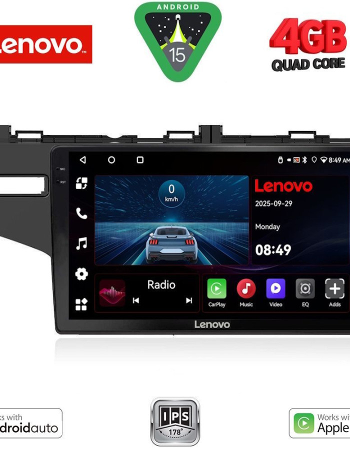 LENOVO LVE 8212_CPAA (10inc) MULTIMEDIA TABLET for HONDA JAZZ mod. 2013-2019