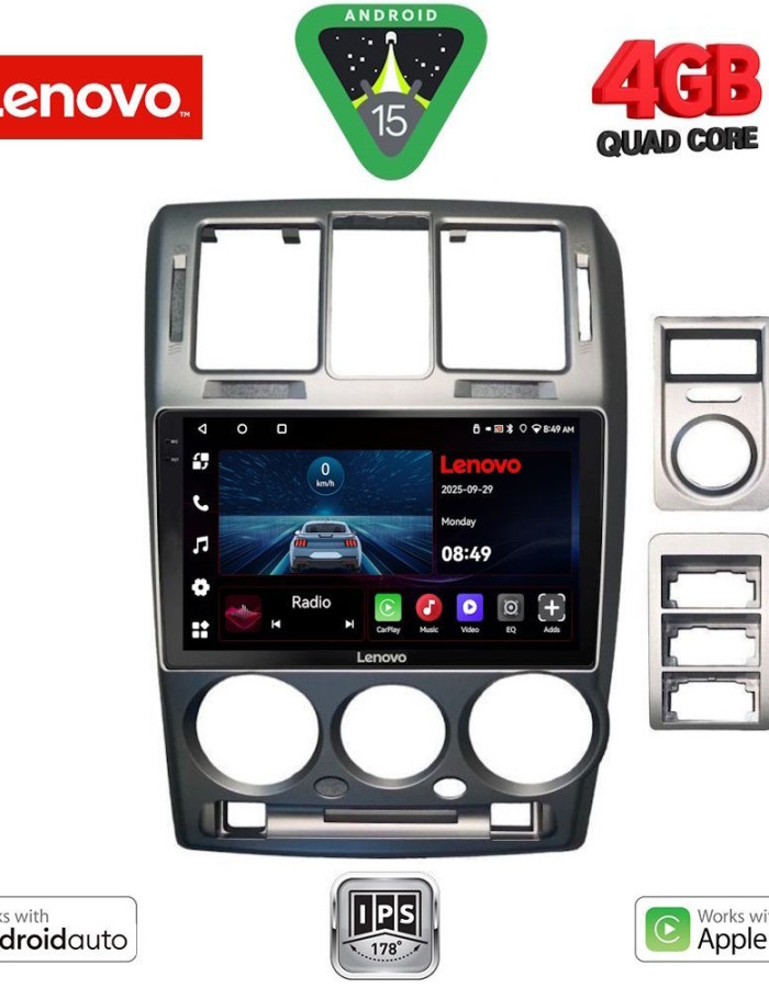 LENOVO LVE 8222GR_CPAA (9inc) MULTIMEDIA TABLET for HYUNDAI GETZ mod. 2002-2011 (GREY)