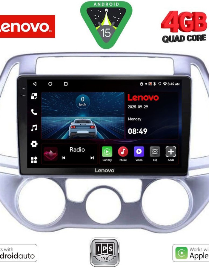 LENOVO LVE 8227_CPAA A/C (9inc) MULTIMEDIA TABLET for HYUNDAI i20 mod. 2008-2012