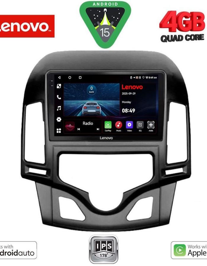 LENOVO LVE 8231_CPAA CLIMA (9inc) MULTIMEDIA TABLET for HYUNDAI i30 mod. 2007-2012