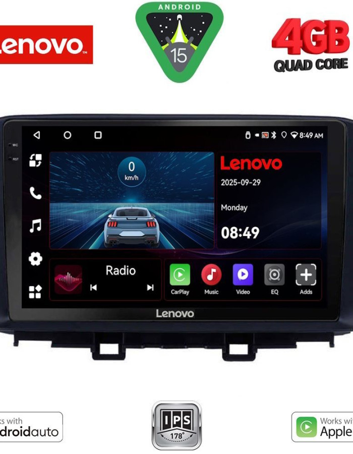 LENOVO LVE 8237_CPAA (10inc) MULTIMEDIA TABLET for HYUNDAI KONA mod. 2017-2023
