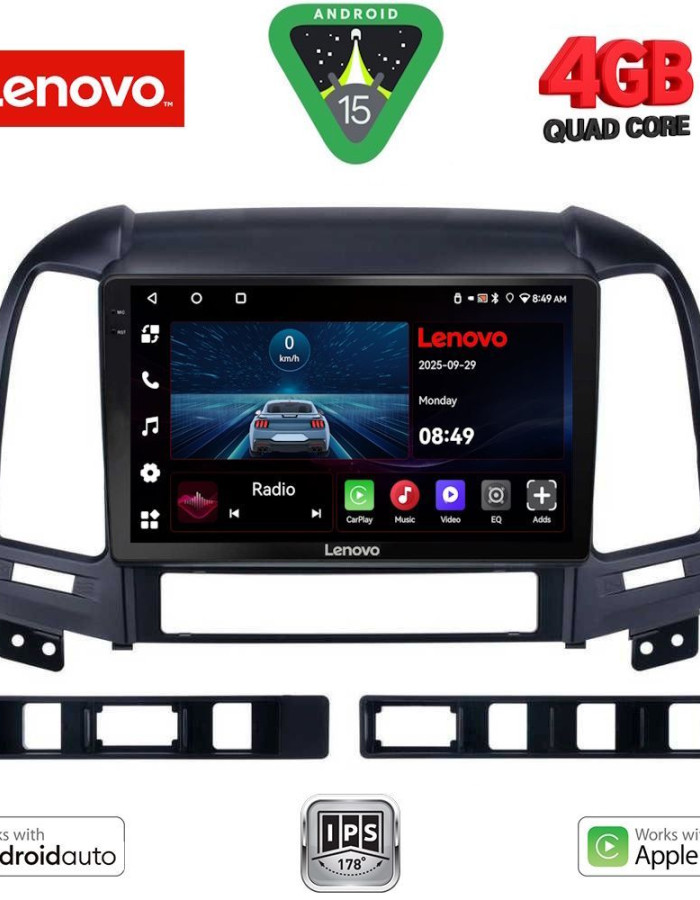 LENOVO LVE 8239_CPAA (9inc) MULTIMEDIA TABLET for HYUNDAI SANTA FE  mod. 2005-2013